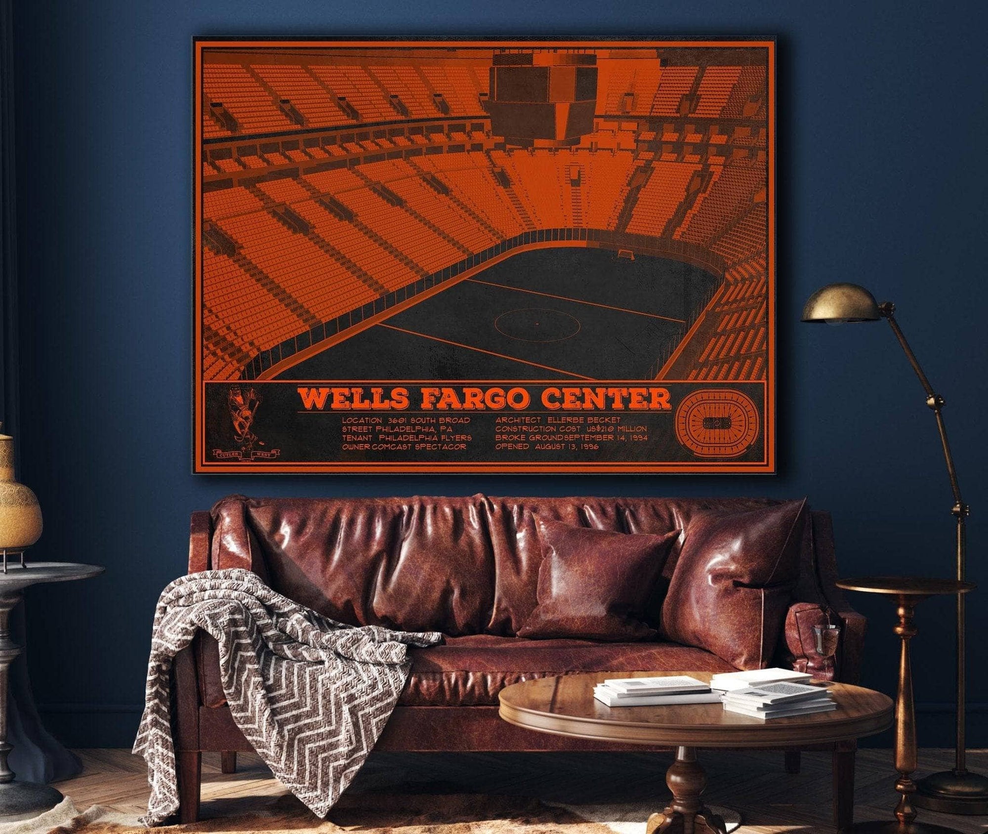 Philadelphia Flyers Wells Fargo Center Philadelphia Seating Chart - Vintage  Hockey Print