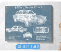 Cutler West Vehicle Collection BMW 3 Series E21 Vintage Blueprint Auto Print