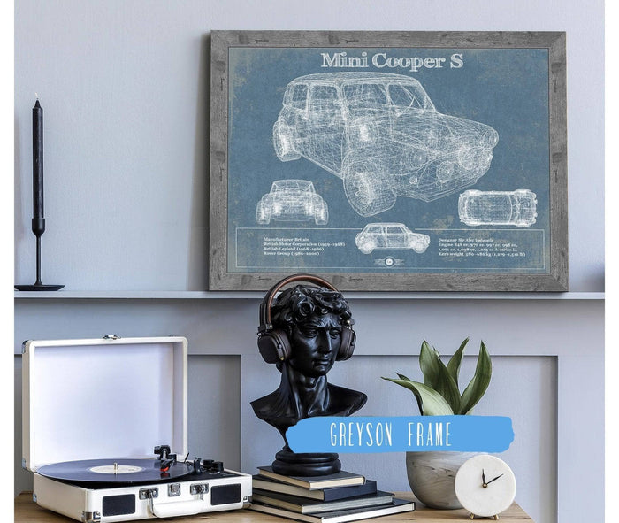 Cutler West Mini Cooper Vintage Car Print