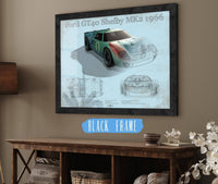 Cutler West Ford Collection 14" x 11" / Black Frame 1966 Ford GT40 Shelby MK2 Sports Car Print 933350121_16029
