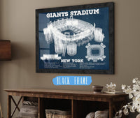 Cutler West Pro Football Collection 14" x 11" / Black Frame Giants Stadium - The Meadowlands New York Vintage Print 731428206-TOP