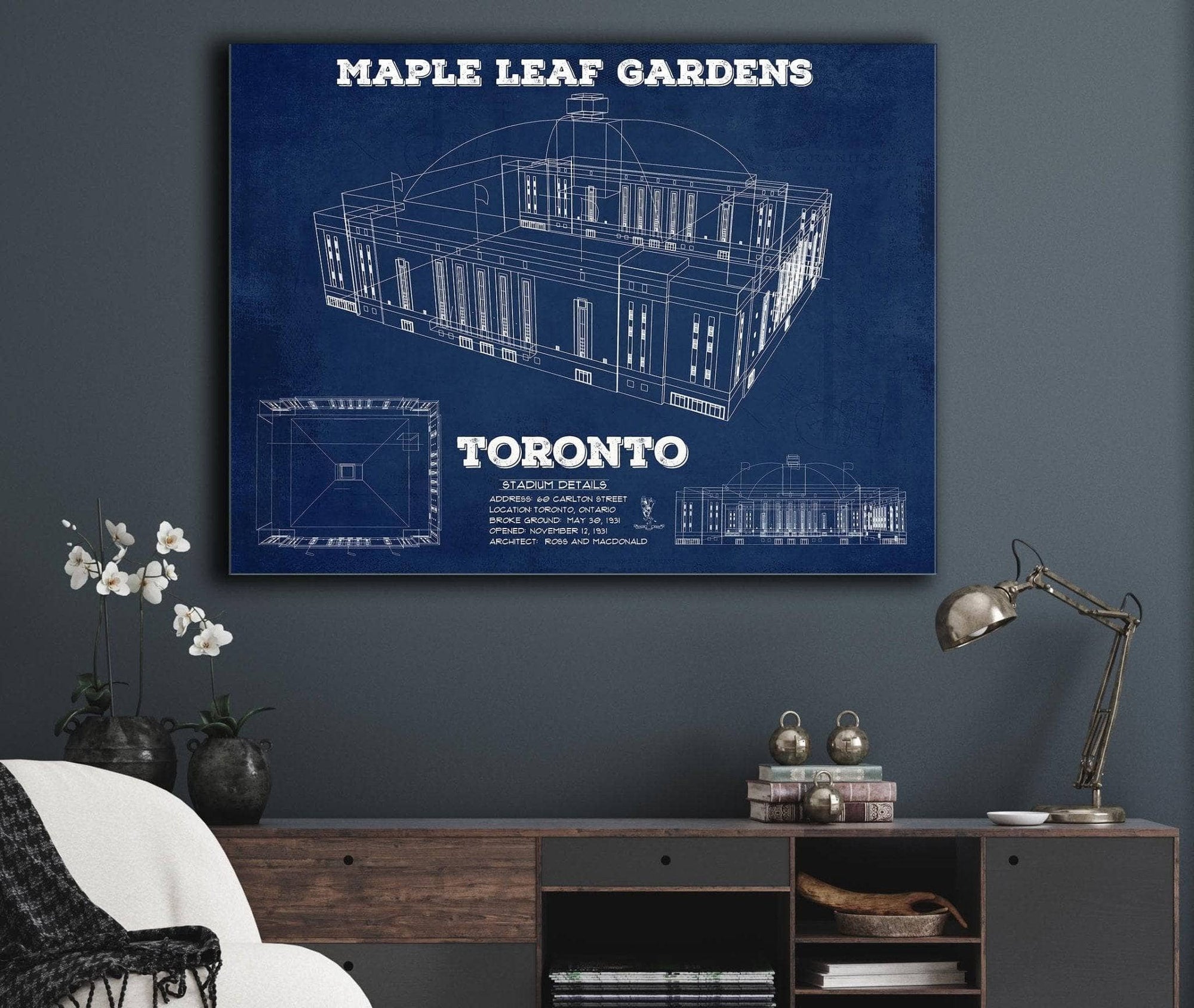 Cutler West Maple Leaf Gardens - Vintage NHL Hockey Print