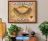 Cutler West 14" x 11" / Walnut Frame Wrigley Field Print - Chicago Cubs Baseball Print 703108870-14"-x-11"6796
