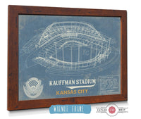Cutler West Baseball Collection Kansas City Royals Kauffman Stadium Vintage Baseball Print