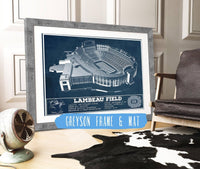 Cutler West Pro Football Collection 14" x 11" / Greyson Frame & Mat Green Bay Packers - Lambeau Field Vintage Football Print 698877220_66035