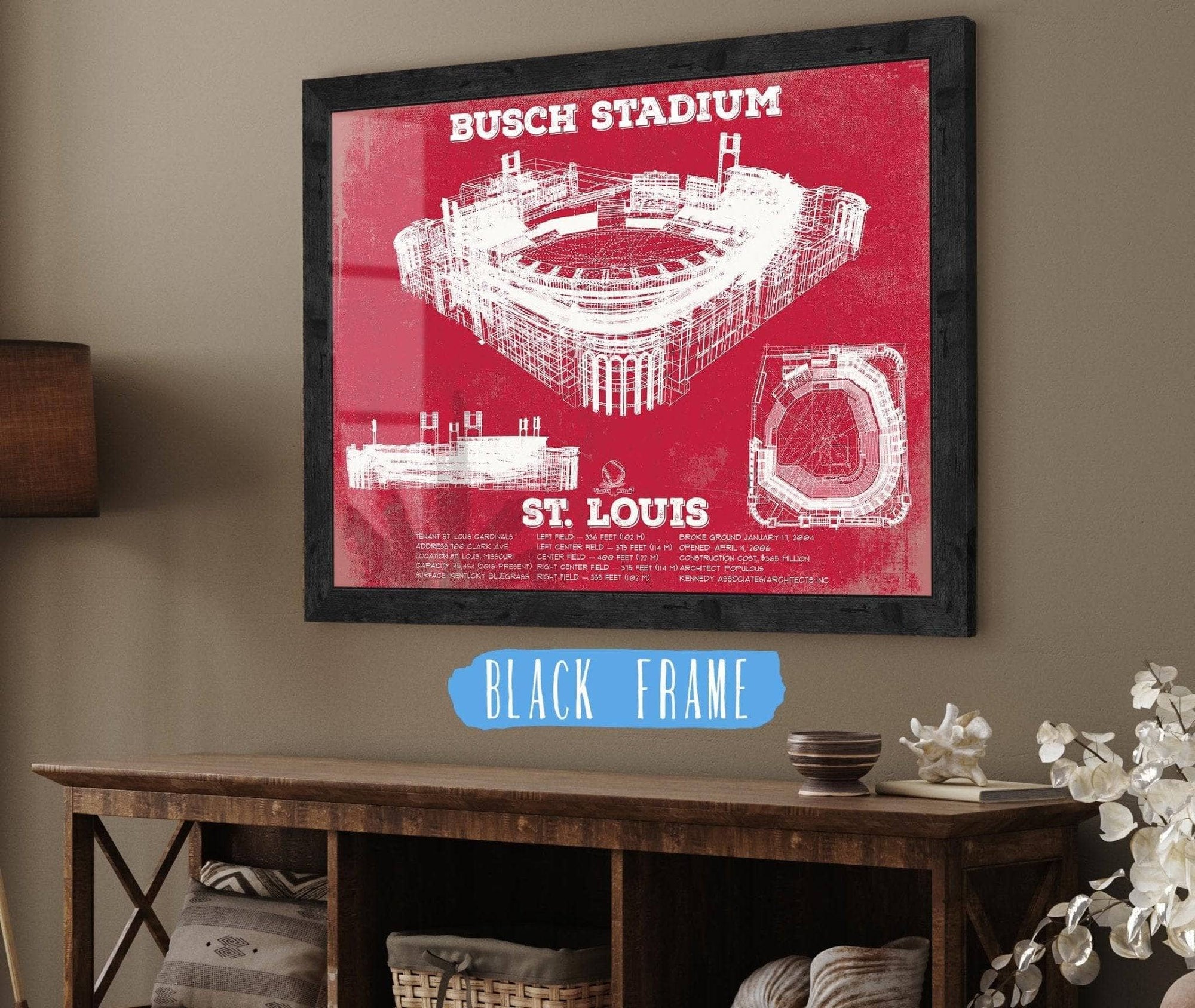 St. Louis Cardinals at Busch Stadium Print - the Stadium Shoppe