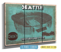 Cutler West Pro Football Collection 14" x 11" / Unframed Seattle Seahawks - Century Link Field - Vintage Football Print 703548266_329