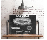 Cutler West Pro Football Collection Las Vegas Raiders Allegiant Stadium Vintage Football Print