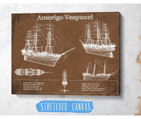 Cutler West Italian Training Ship Amerigo Vespucci Blueprint Original Military Wall Art