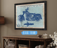 Cutler West 14" x 11" / Black Frame Harley-Davidson Fat Boy Blueprint Motorcycle Patent Print 835000029_64049