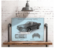 Cutler West Ford Collection Ford Mustang 1963 Original Blueprint Art