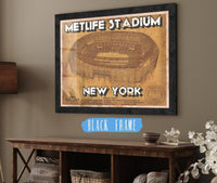 Cutler West Baseball Collection 14" x 11" / Black Frame MetLife Stadium Vintage New York - Vintage Football Print 680655172_74254