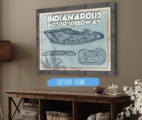 Cutler West Racetrack Collection 14" x 11" / Greyson Frame Indianapolis Motor Speedway Blueprint NASCAR Race Track Print 791390704-TOP