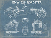 Cutler West Vehicle Collection 14" x 11" / Unframed BMW 328 Roadster Blueprint Vintage Auto Print 845000138_48011