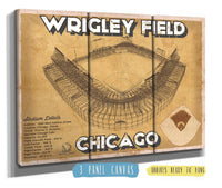 Cutler West 48" x 32" / 3 Panel Canvas Wrap Wrigley Field Print - Chicago Cubs Baseball Print 703108870-48"-x-32"6843