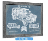 Cutler West Vehicle Collection Hummer H3 Vintage Blueprint Auto Print