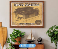 Cutler West Pro Football Collection 14" x 11" / Walnut Frame Vintage San Francisco 49ers - Levi's Stadium NFL Print 715780399-14"-x-11"75114
