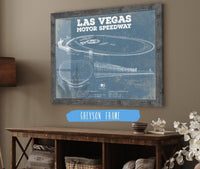 Cutler West Racetrack Collection 14" x 11" / Greyson Frame Las Vegas Motor Speedway Blueprint NASCAR Race Track Print 845000161_75184
