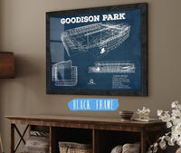Cutler West Soccer Collection 14" x 11" / Black Frame Everton Football Club - Vintage Goodison Park Soccer Print 722908504-TOP