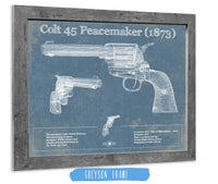 Cutler West Military Weapons Collection 14" x 11" / Greyson Frame Colt 45 Peacemaker 1873 Blueprint Vintage Gun Print 892159293_54156