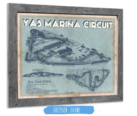 Cutler West Yas Marina Circuit Blueprint Race Track Print
