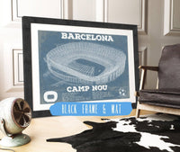 Cutler West Soccer Collection 14" x 11" / Black Frame & Mat Vintage FC Barcelona Camp Nou Stadium Soccer Print 704550612-14"-x-11"44977