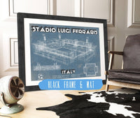 Cutler West Soccer Collection 14" x 11" / Black Frame & Mat Genoa C.F.C. Italy Football Stadio Luigi Ferraris Stadium Soccer Print 788218978_14512