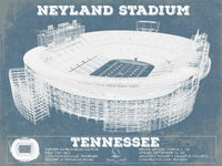 Cutler West College Football Collection 14" x 11" / Unframed Vintage Tennessee Volunteers Neyland Stadium Blueprint Wall Art 772631111-14"-x-11"26116