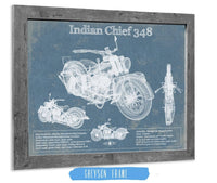 Cutler West Indian Chief 348 Vintage Original Motorcycle Blueprint