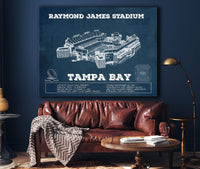 Cutler West Pro Football Collection Vintage Tampa Bay Buccaneers - Raymond James Stadium Print
