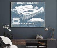 Cutler West Pro Football Collection Tennessee Titans Nissan Stadium - Vintage Football Print