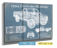 Cutler West Chevrolet Collection 1994 Chevrolet Silverado 1500 Vintage Blueprint Auto Print