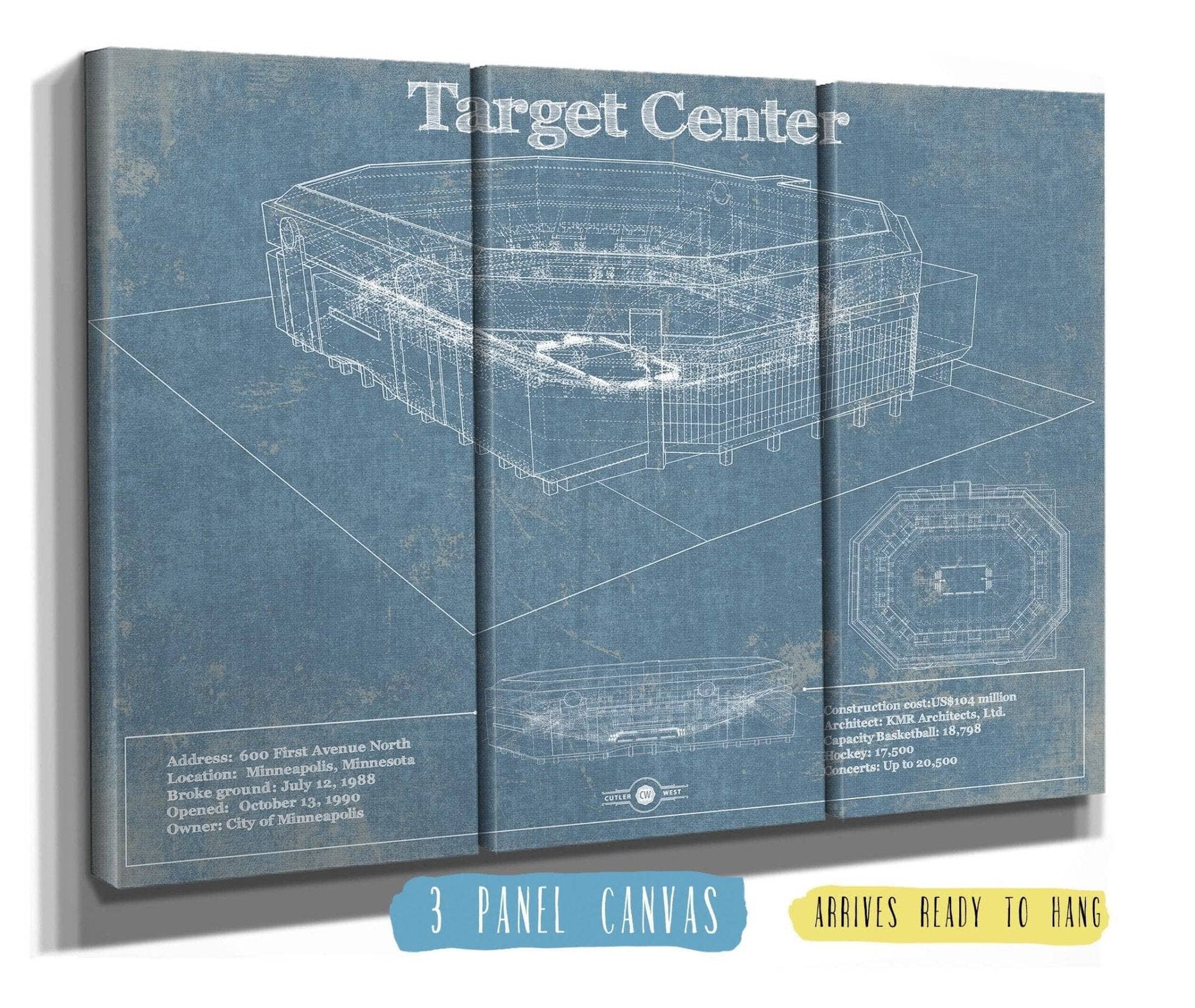 Cutler West Minnesota Timberwolves  - Vintage Target Center NBA Print