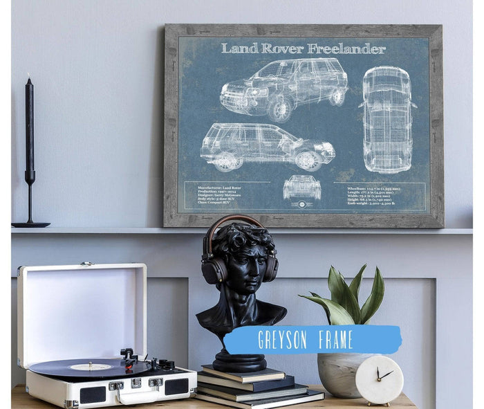 Cutler West Land Rover Collection Land Rover Freelander Vintage Blueprint Auto Print