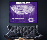 Cutler West Pro Football Collection Vintage Minnesota Vikings US Bank Stadium Wall Art
