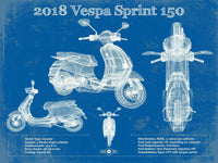 Cutler West Vehicle Collection 14" x 11" / Unframed Vintage 2018 - 2020 Vespa Primavera 150 Patent Print 933350111_37715