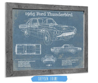 Cutler West Ford Collection 14" x 11" / Greyson Frame 1965 Ford Thunderbird Blueprint Vintage Auto Print 833110123_32047