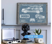 Cutler West Toyota Collection 14" x 11" / Greyson Frame Toyota Land Cruiser Prado (2016) Blueprint Vintage Auto Patent Print 833110122_6140