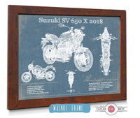 Cutler West Suzuki SV 650 X 2018 Blueprint Motorcycle Patent Print