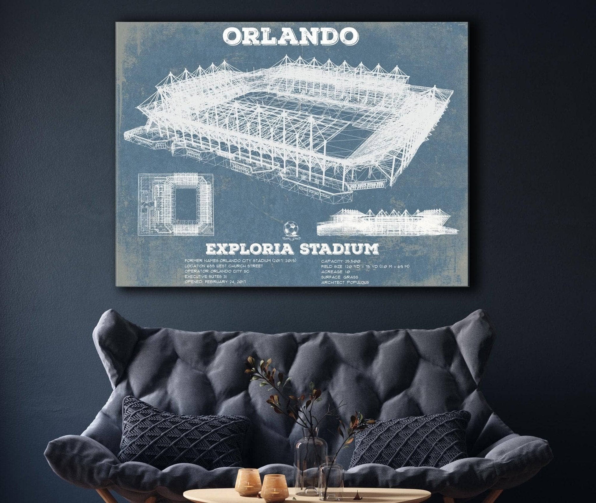 Cutler West Soccer Collection Orlando City Soccer Club - Exploria Stadium Soccer Print