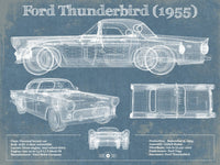 Cutler West Ford Collection 14" x 11" / Unframed Ford Thunderbird 1955 Original Blueprint Art 873091560_19054