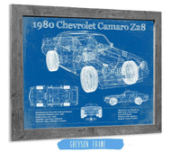 Cutler West Chevrolet Collection 1980 Chevrolet Camaro Z28 Vintage Blueprint Auto Print