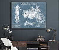 Cutler West Suzuki Katana Blueprint Motorcycle Patent Print