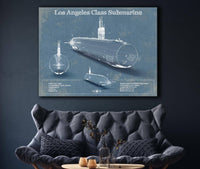 Cutler West Naval Military Los Angeles-class submarine Blueprint Patent Original Art