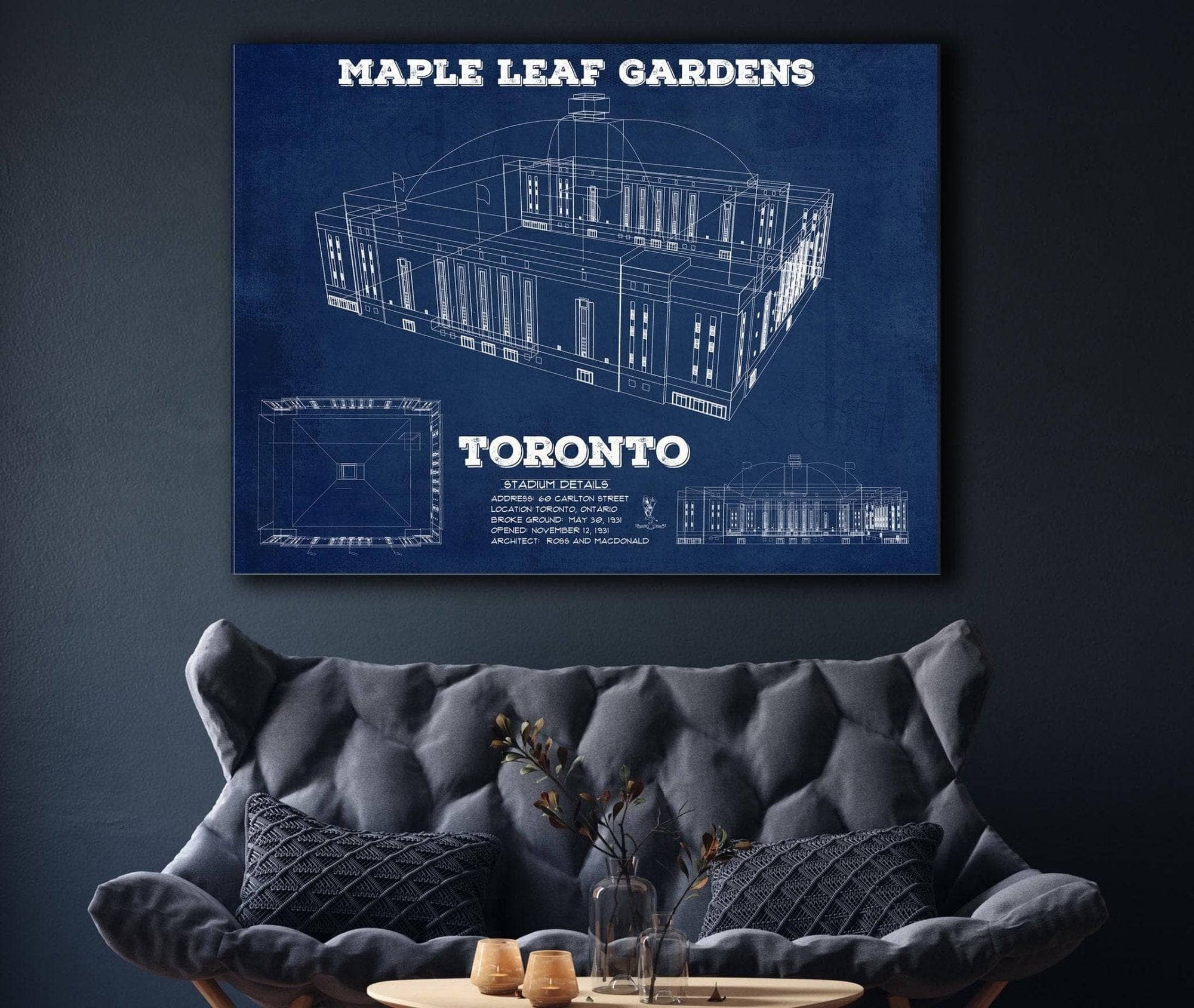 Cutler West Maple Leaf Gardens - Vintage NHL Hockey Print