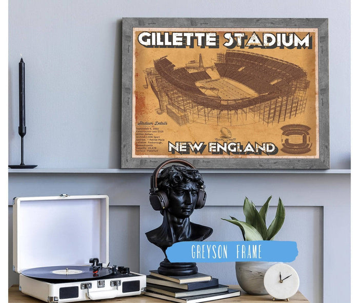 Cutler West Pro Football Collection Vintage New England Patriots Gillette Stadium Wall Art