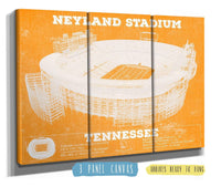 Cutler West College Football Collection 48" x 32" / 3 Panel Canvas Wrap Vintage Tennessee Volunteers Neyland Stadium Blueprint Team Color Wall Art 758746782-48"-x-32"27222
