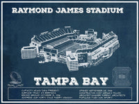 Cutler West Pro Football Collection 14" x 11" / Unframed Vintage Tampa Bay Buccaneers - Raymond James Stadium Print 720512875-14"-x-11"29400