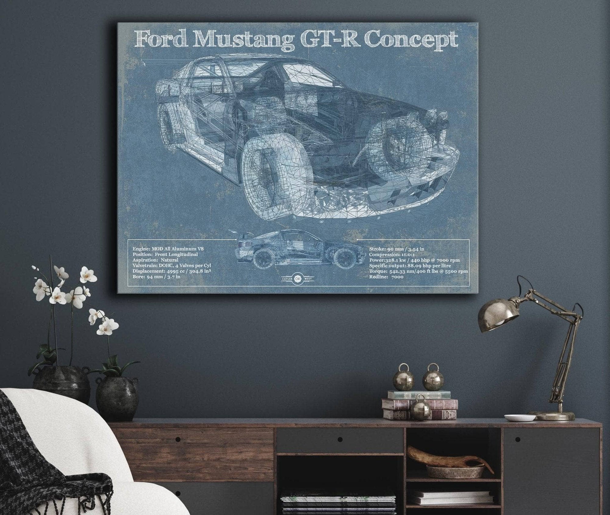 Cutler West Ford Collection Ford Mustang GT-R Concept Race Car Print