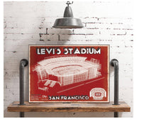 Cutler West Pro Football Collection San Francisco 49ers - Levi's Stadium Seating Chart - Vintage Football Print